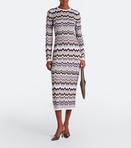 Zigzag knitted wool-blend midi dress - Missoni - Modalova
