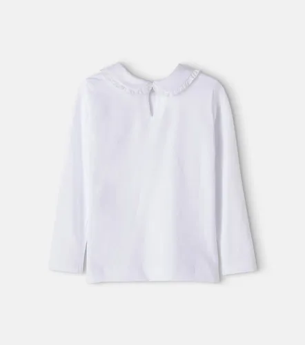 Camiseta en mezcla de algodón adornada - Monnalisa - Modalova