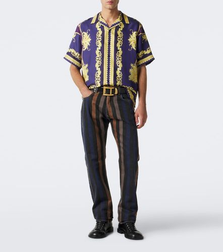 Camisa Barocco en sarga de seda - Versace - Modalova