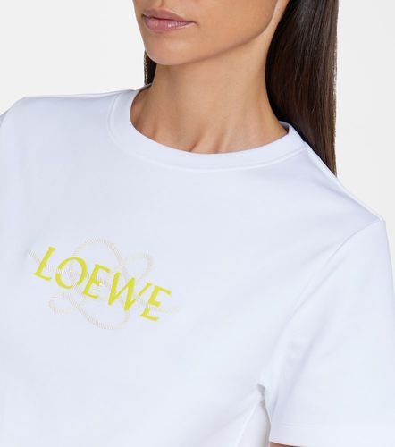 T-shirt in misto cotone con logo - Loewe - Modalova