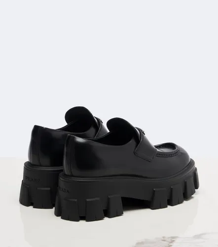 Monolith brushed leather loafers - Prada - Modalova