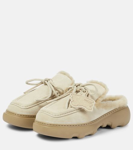 EKD shearling-lined suede mules - Burberry - Modalova
