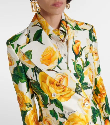 Turlington floral silk-blend jacket - Dolce&Gabbana - Modalova