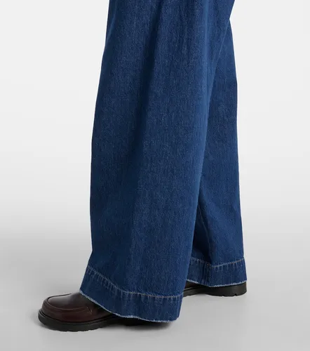 Jeans a gamba larga e vita media - Plan C - Modalova