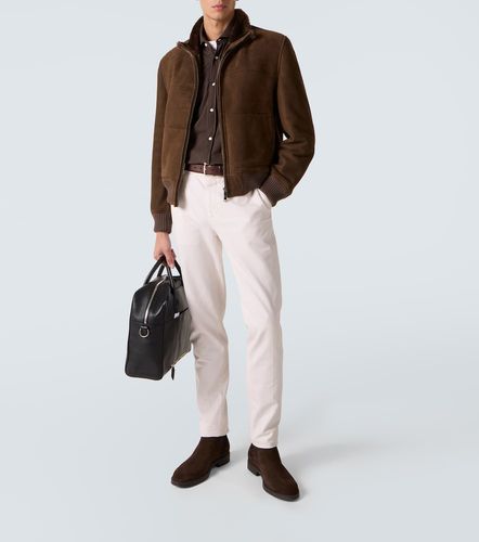 Bomberjacke aus Veloursleder mit Shearling - Thom Sweeney - Modalova