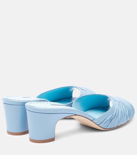 Piruabar gathered leather mules - Manolo Blahnik - Modalova