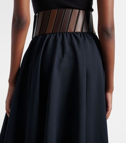 Alaïa Midirock aus Wolle mit Leder - Alaia - Modalova