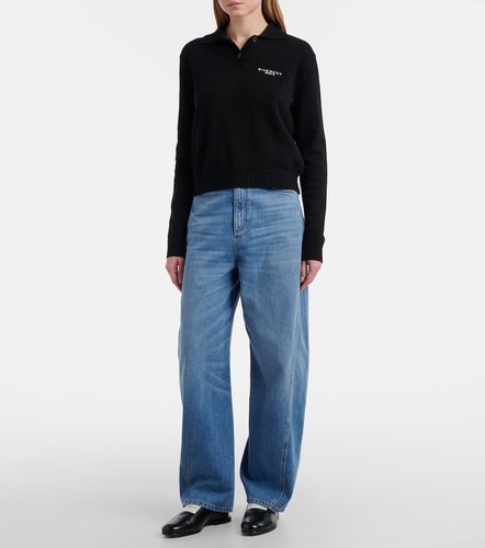 Polo in lana e cashmere con logo - Givenchy - Modalova