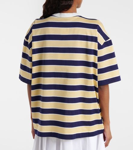 T-shirt in jersey di cotone a righe - Prada - Modalova