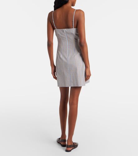 Gingham cotton seersucker minidress - Veronica Beard - Modalova