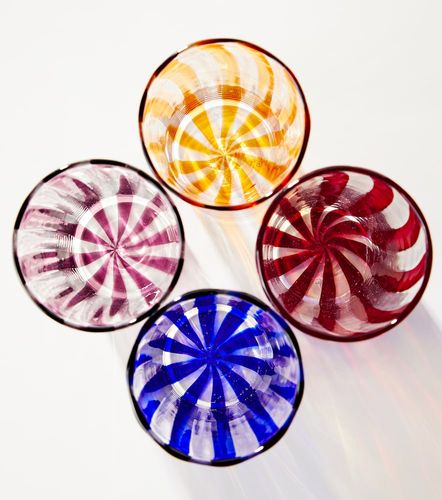 Set di 4 bicchieri Augusta grandi a righe - Akua Objects - Modalova