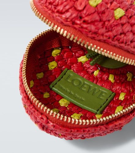 Strawberry raffia coin purse with strap - Loewe - Modalova