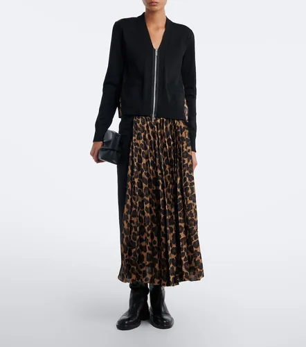 Cárdigan en mezcla de algodón estampado con paneles - Sacai - Modalova