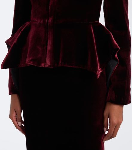 Blazer peplum in velluto - Roland Mouret - Modalova