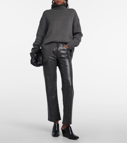 Sloane mid-rise leather straight pants - Agolde - Modalova