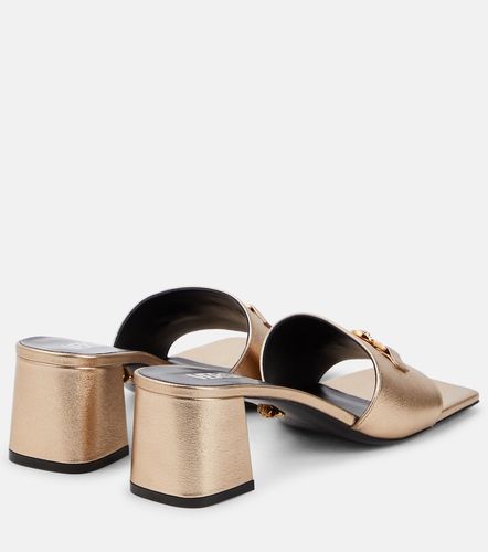 Medusa '95 metallic leather mules - Versace - Modalova