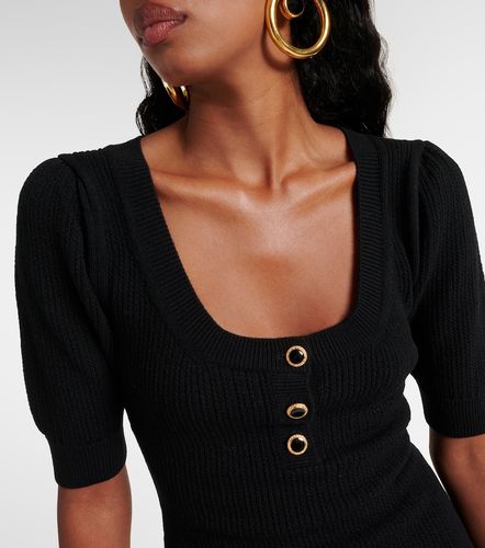 Feather-trimmed wool minidress - Alessandra Rich - Modalova