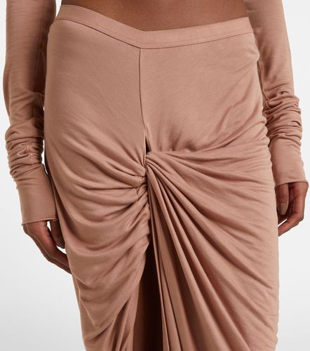 Asymmetric gathered jersey maxi skirt - Rick Owens - Modalova