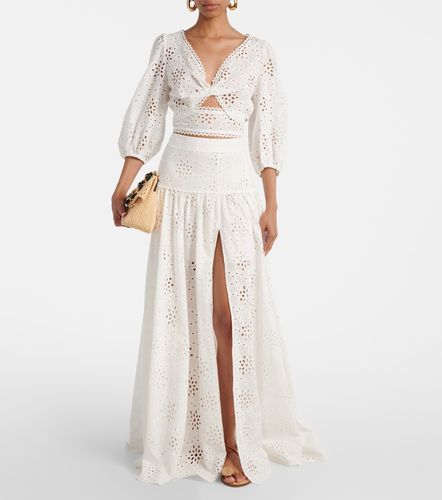 Top cropped in cotone sangallo - Alexandra Miro - Modalova