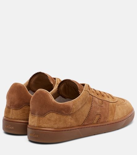 Cool croc-effect suede sneakers - Hogan - Modalova