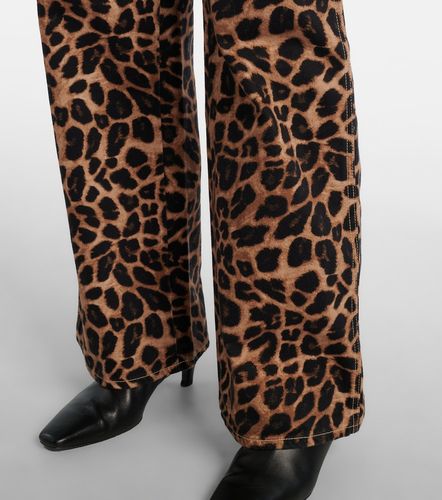 Leopard-print high-rise wide-leg pants - Veronica Beard - Modalova