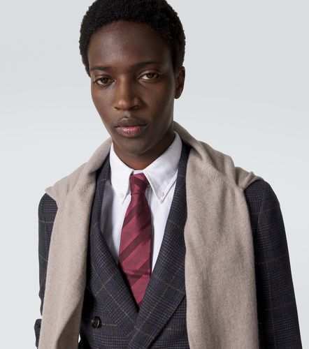 Corbata de seda a rayas - Brunello Cucinelli - Modalova