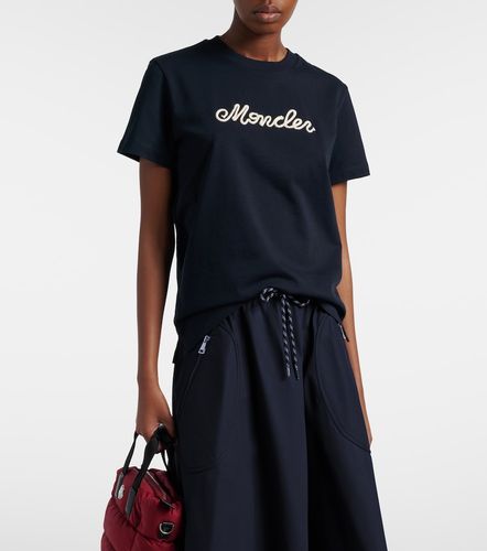Camiseta de jersey de algodón con logo - Moncler - Modalova