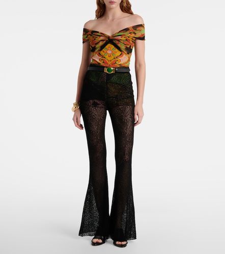 Pantalones flared de encaje de algodón - Etro - Modalova