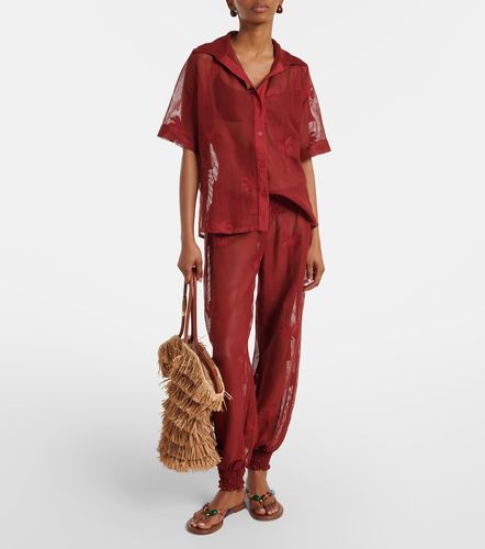 Camicia in misto cotone con ricamo - Johanna Ortiz - Modalova