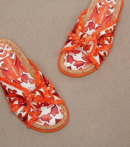 Majolica fringed brocade slides - Dolce&Gabbana - Modalova