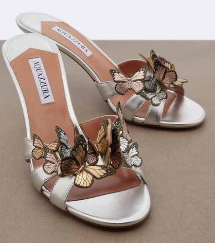 Papillon applique leather sandals - Aquazzura - Modalova