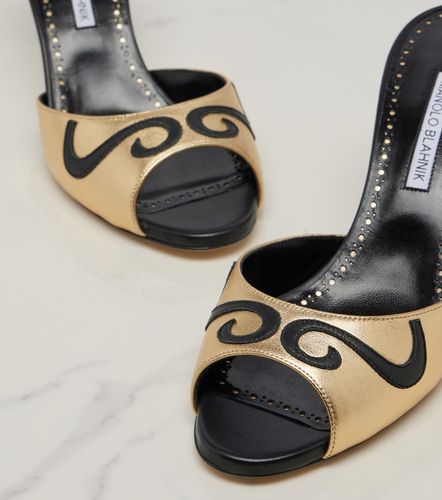 Pintonamu embroidered metallic leather mules - Manolo Blahnik - Modalova