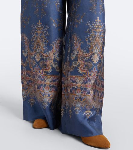 Valiant printed silk satin wide-leg pants - Zimmermann - Modalova