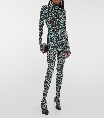 Kiran ruched leopard-print miniskirt - Alex Perry - Modalova