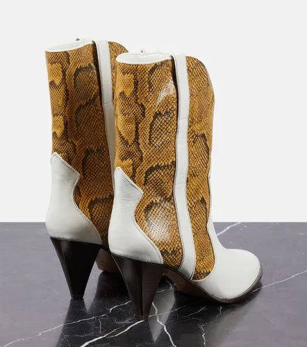 Witney snake-effect leather ankle boots - Isabel Marant - Modalova