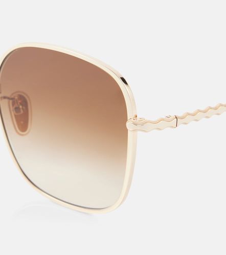 Chloé Eckige Sonnenbrille mit Bogenkante - Chloe - Modalova