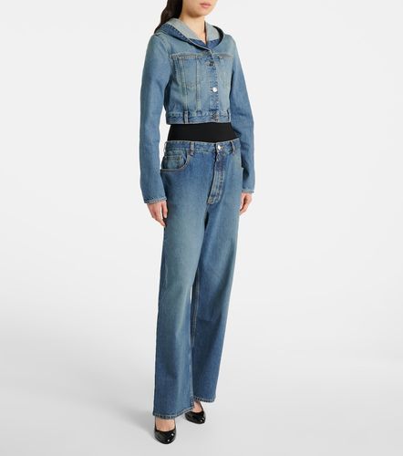 Alaia Cropped hooded denim jacket - Alaia - Modalova