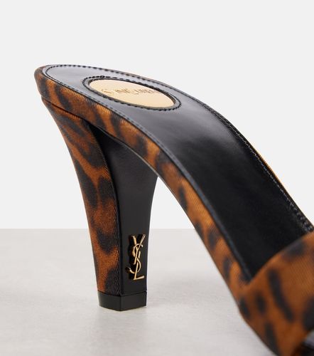 Mules Jill 75 de satén estampados - Saint Laurent - Modalova
