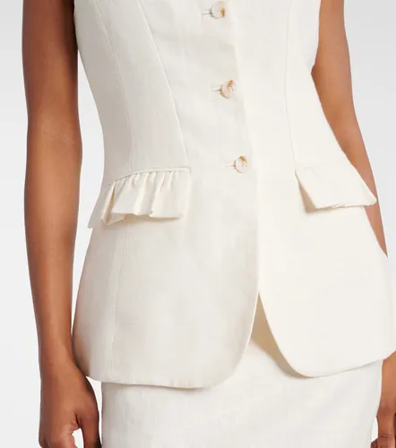 Posse Matilda ruffled linen vest - Posse - Modalova