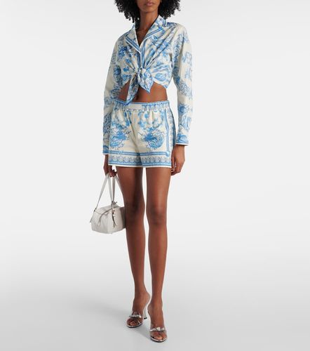 Shorts Underwater Barocco de popelín de algodón - Versace - Modalova