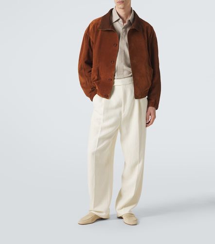Pantaloni a gamba larga in lana e lino - Zegna - Modalova