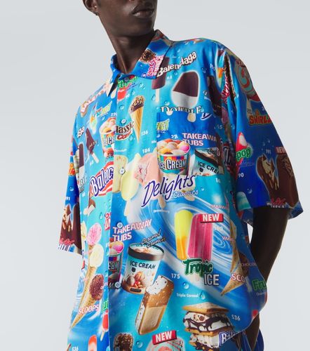 Camisa de satén estampada - Balenciaga - Modalova
