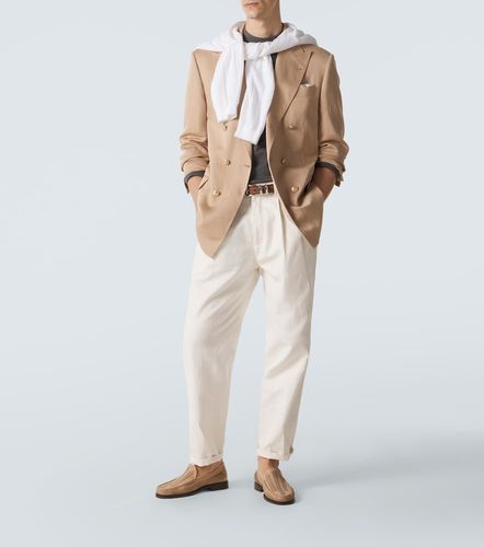 Blazer in seta e lino - Brunello Cucinelli - Modalova