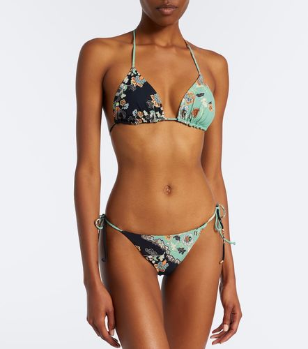 Top de bikini triangular floral - Roberto Cavalli - Modalova