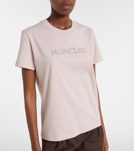 Camiseta de jersey de algodón con logo - Moncler - Modalova