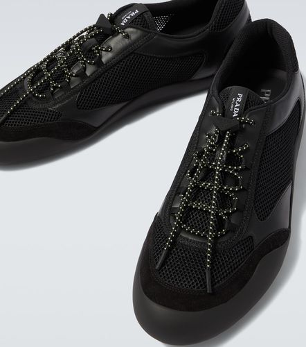 Speedrock leather-trimmed sneakers - Prada - Modalova