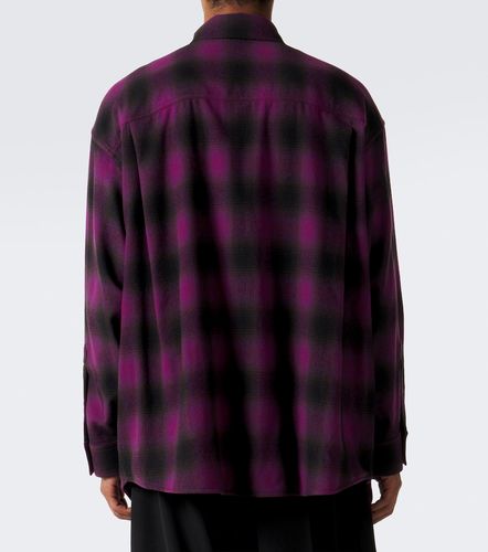 Camicia in misto lana a quadri - Balenciaga - Modalova