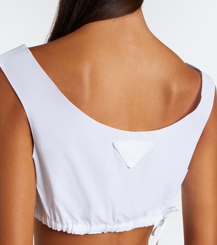 Crop top de popelín de algodón - Prada - Modalova