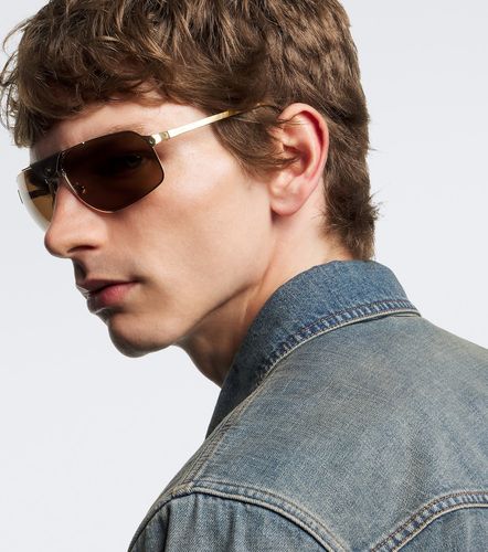 Occhiali da sole aviator Santos De Cartier - Cartier Eyewear Collection - Modalova