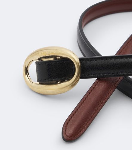 Reversible leather belt - Saint Laurent - Modalova
